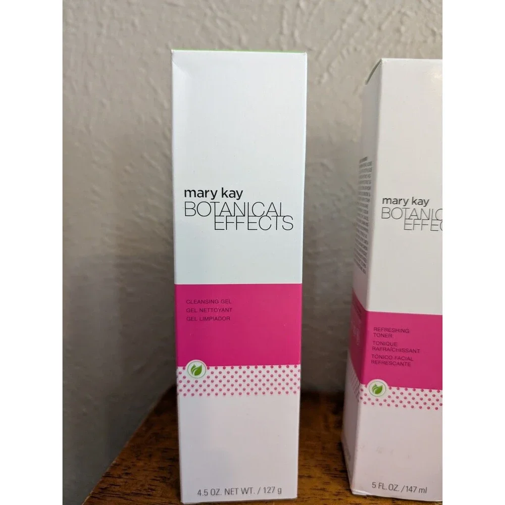 Mary Kay Botanical Effects Complete 4 Set Cleansing Gel Toner Scrub Moisturizing
